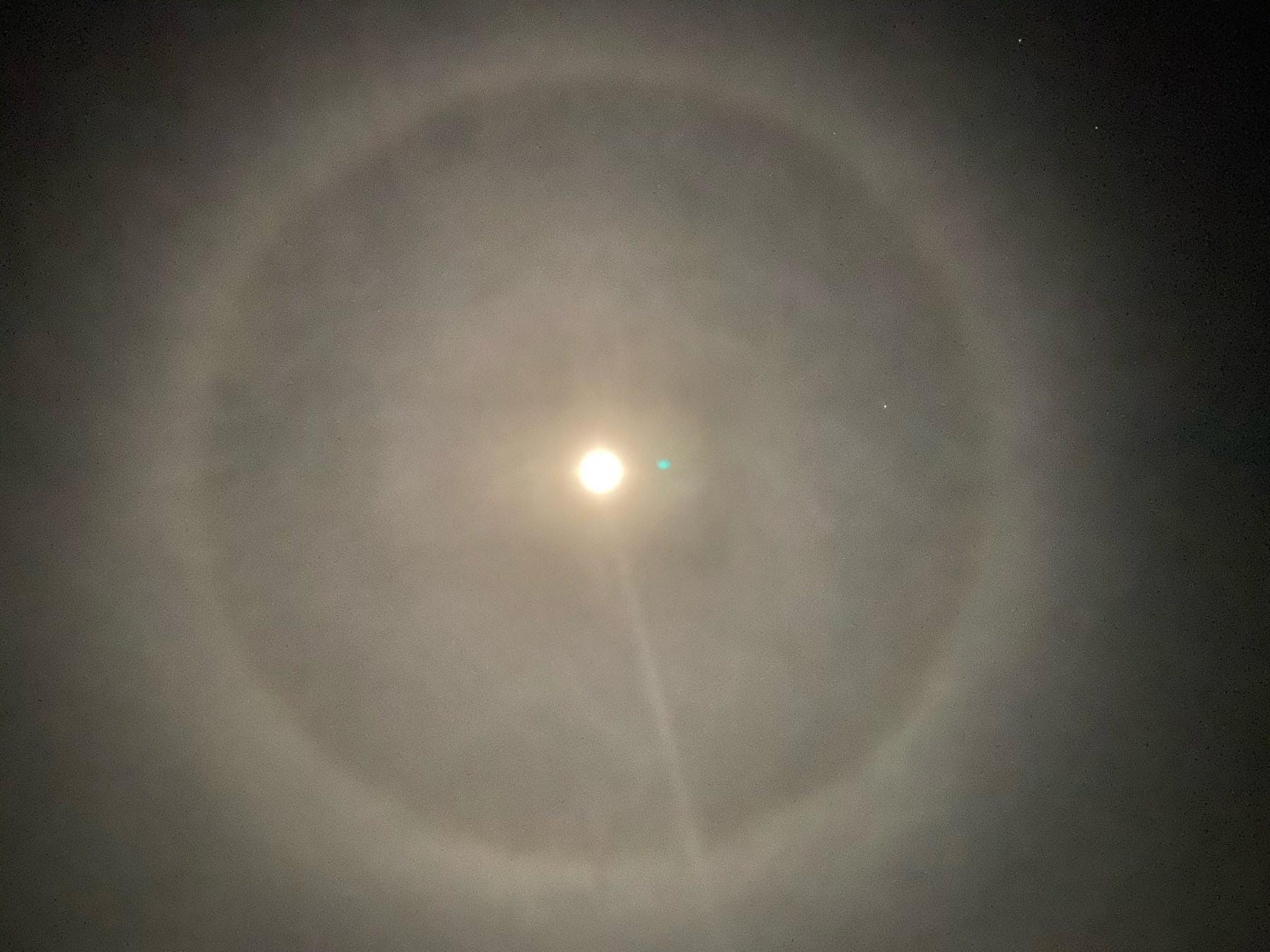 Full moon with ring. 